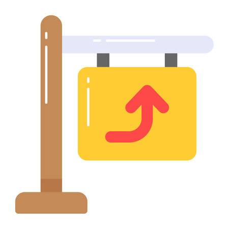 Road sign board vector design, editable icon of direction boardのイラスト素材