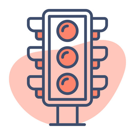 Beautifully designed vector of traffic signals, traffic lights iconのイラスト素材