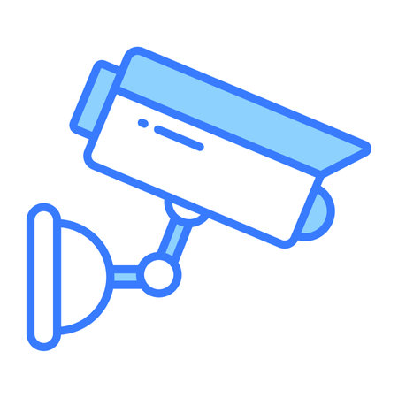 Download this premium vector of CCTV, security camera iconのイラスト素材