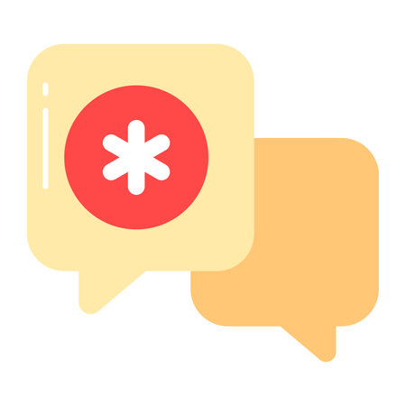 A trendy style of medical chat ,conversation, modern styleのイラスト素材