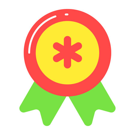 Medical reward in trendy style vector badge iconのイラスト素材