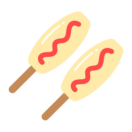 An amazing food icon, drumsticks vector in trendy styleのイラスト素材