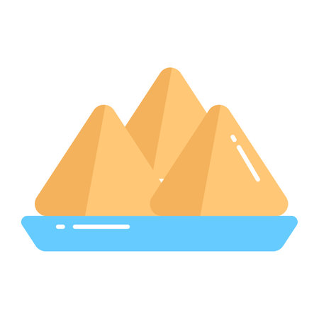 Grab this traditional samosa vector in trendy style, premium iconのイラスト素材