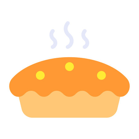 Baked pie cake vector design, editable iconのイラスト素材