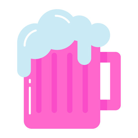 Cheers vector icon in new style, editable design of beer mugのイラスト素材