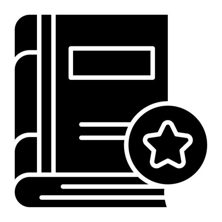 Star on book showing concept of favorite book, editable iconのイラスト素材