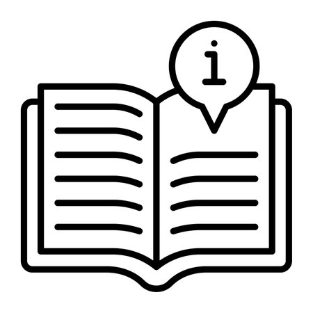 Open book with information sign, vector design of information bookのイラスト素材