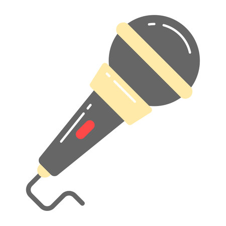 Modern vector design of microphone in editable style, singing micのイラスト素材