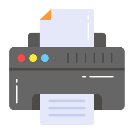 Trend vector design of printer, easy to use and downloadのイラスト素材