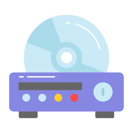 Cd, dvd player vector design, isolated on white backgroundのイラスト素材