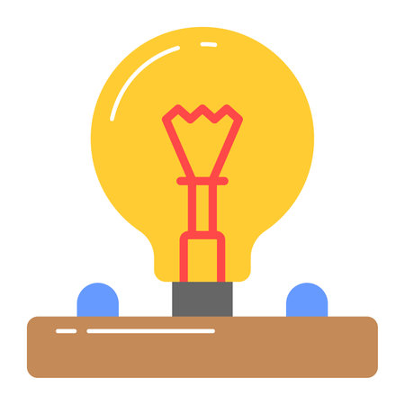 Electricity light bulb vector design, easy to use iconのイラスト素材