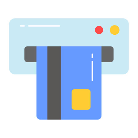 Trendy vector design of atm machine, premium iconのイラスト素材