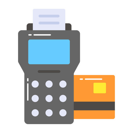 Pos terminal machine vector design, premium iconのイラスト素材
