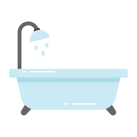Creatively designed vector of bathtub, bathroom interior iconのイラスト素材