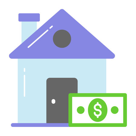 Property price vector design in trendy style, easy to editのイラスト素材
