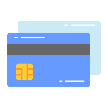 Carefully crafted design vector of atm cards in trendy style, easy to useのイラスト素材