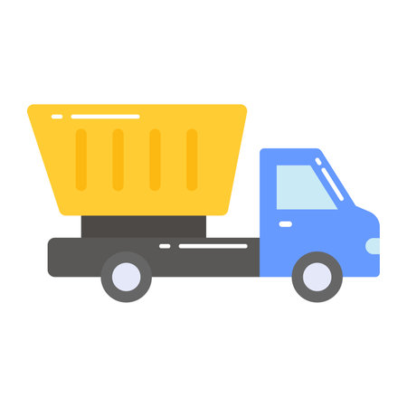 Dump truck vector design in modern style, premium iconのイラスト素材