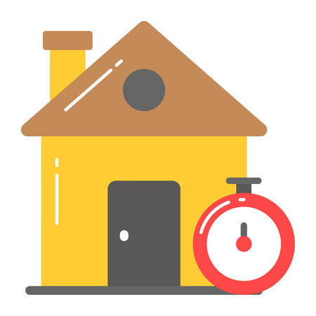 House rental deadline vector design in trendy style, premium iconのイラスト素材