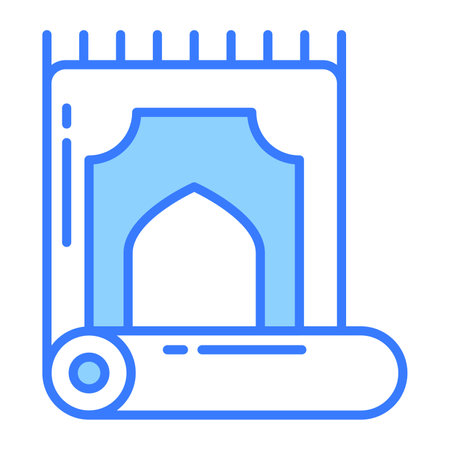 Prayer mat vector design in trendy style, download for premium useのイラスト素材