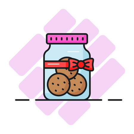Carefully crafted icon of cookies jar in modern style, easy to use iconのイラスト素材