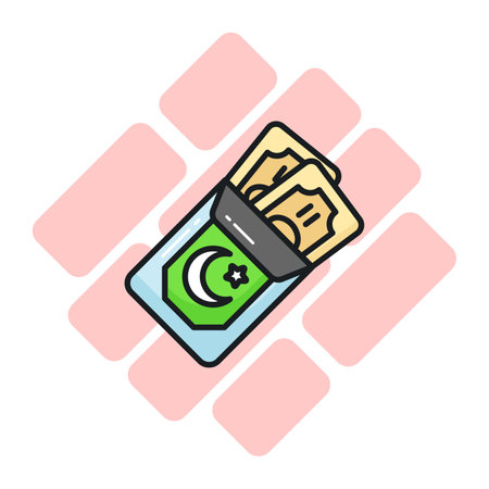 Download this premium icon of eid gift in trendy style, easy to useのイラスト素材