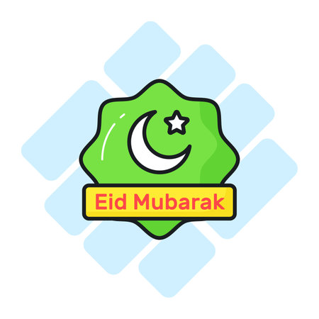Eid mubarak vector design in modern and trendy style, easy to use iconのイラスト素材