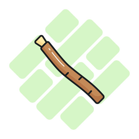 Teeth cleaning twig, modern vector of miswak in editable styleのイラスト素材