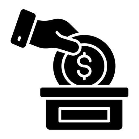 An amazing vector of donations in trendy style, premium icon of charityのイラスト素材