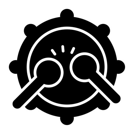 Percussion instrument, vector of drum in modern styleのイラスト素材