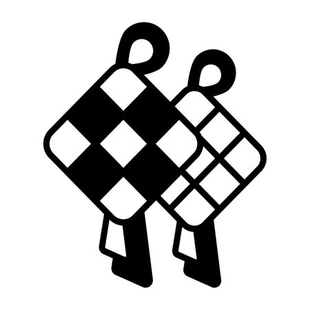 Carefully crafted vector design of ketupat in editable style, premium iconのイラスト素材