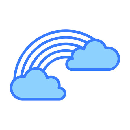 A beautifully designed vector of rainbow in modern style, a meteorological phenomenon icon, download this premium iconのイラスト素材