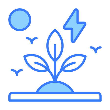 Beautifully designed vector of green energy, a well designed icon of eco energy isolated on white backgroundのイラスト素材