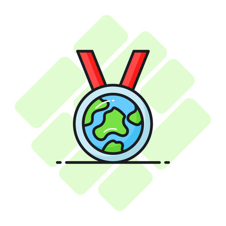 An amazing vector design of eco medal in modern and trendy style, isolated on white backgroundのイラスト素材