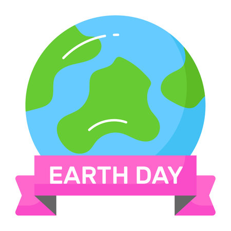 Earth day banner vector design in modern and trendy style isolated on white backgroundのイラスト素材