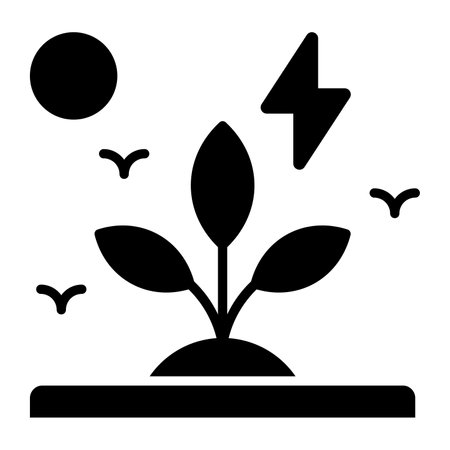 Beautifully designed vector of green energy, a well designed icon of eco energy isolated on white backgroundのイラスト素材