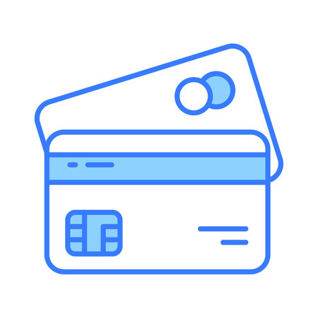 Atm card vector design in modern style, card for online payments and cash withdrawalのイラスト素材