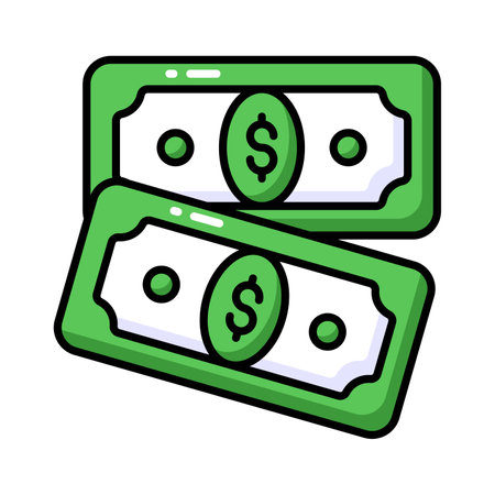 An icon of paper currency in modern style, well designed vector of banknotesのイラスト素材