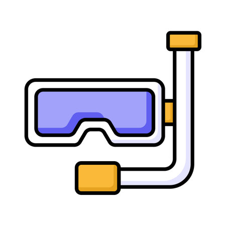 Beautifully design vector of snorkeling mask in modern style, easy to use iconのイラスト素材