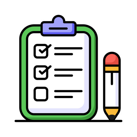 Carefully designed checklist icon represents a list of tasks or items to be completed, often used in productivity and organization appsのイラスト素材