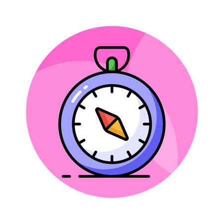 An amazing vector design of compass in modern style, navigation tool iconのイラスト素材