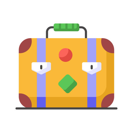 Carefully crafted icon design of luggage bag in trendy style, travel baggage vector design, suitcase iconのイラスト素材