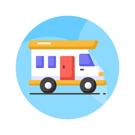 Grab this amazing vector of bus in modern style, Efficient and convenient transportationのイラスト素材