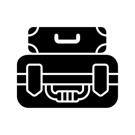 Carefully crafted icon design of luggage bags in trendy style, travel baggage vector customizable designのイラスト素材