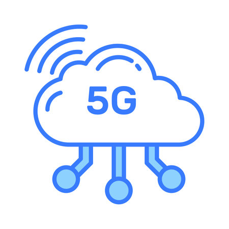 Grab this beautifully designed vector of 5G network in trendy style, editable iconのイラスト素材