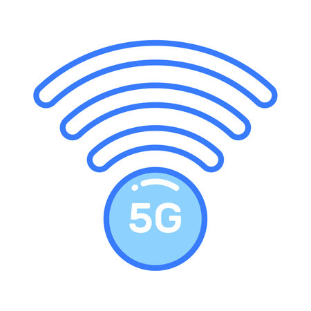 5G network technology signals vector design in trendy style, ready to use