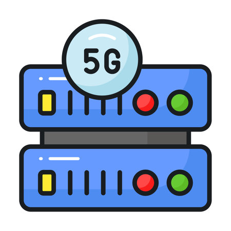 Beautifully designed 5G network Server icon in Modern Style, 5G technology vectorのイラスト素材