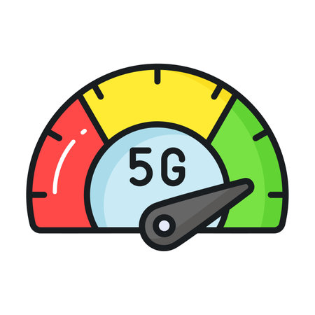 Check this carefully crafted 5G speed icon in trendy style, premium vectorのイラスト素材