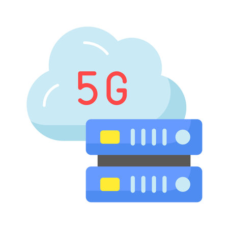 Beautifully designed 5G network Server icon in Modern Style, 5G technology vectorのイラスト素材