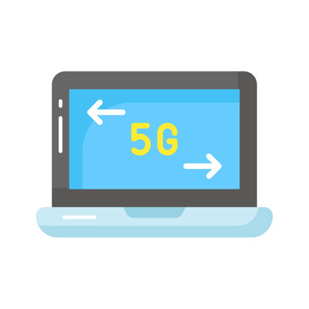 Carefully crafted vector of 5G technology, icon of 5G network in editable styleのイラスト素材