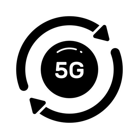 5G technology update vector design in modern style, easy to use iconのイラスト素材